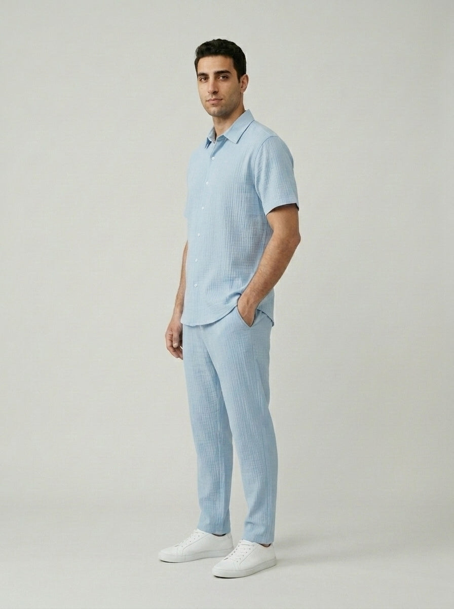 Monarch Leisure Suit — On Model - Neutral | Generated by Modelize