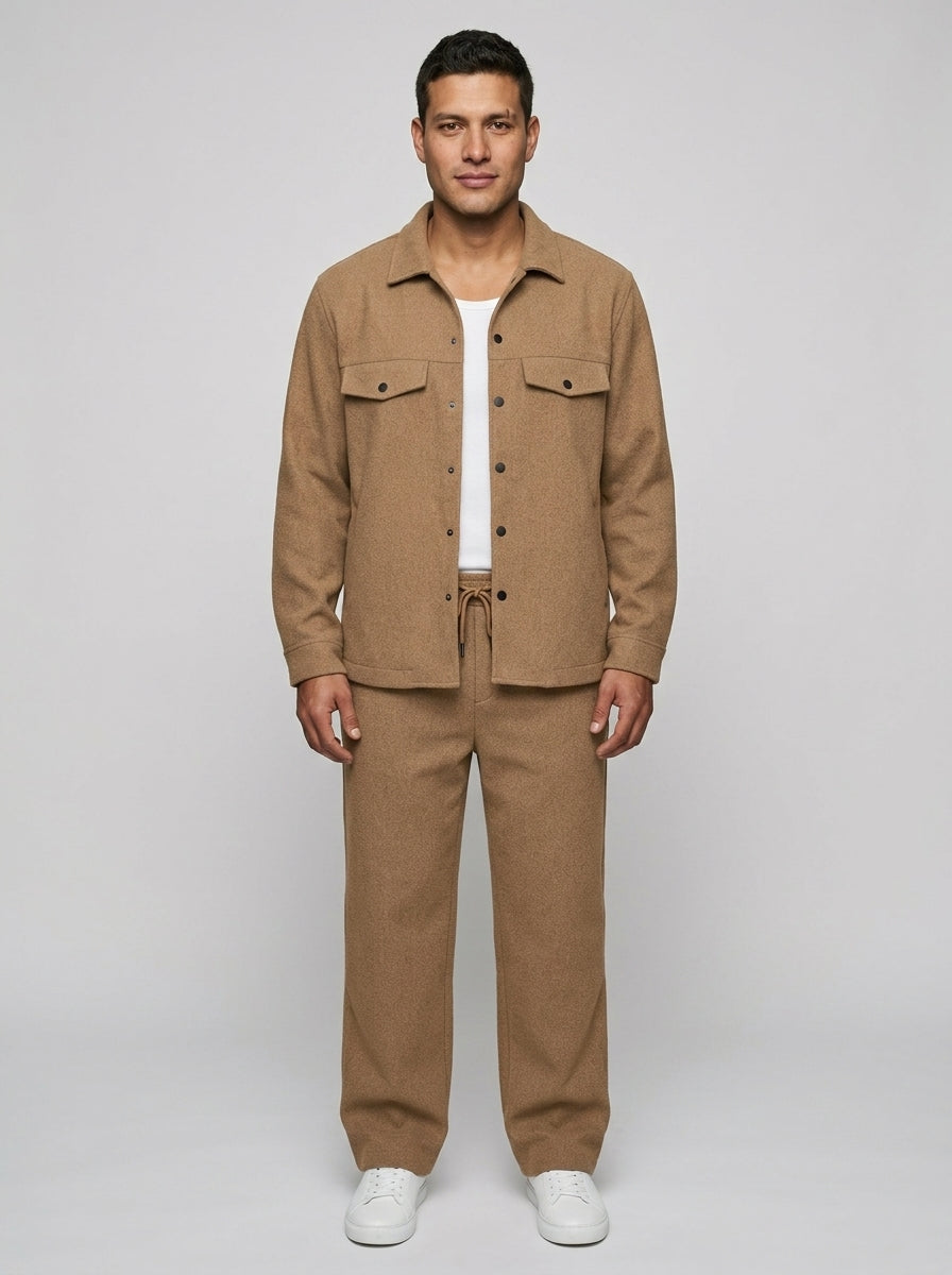 Autumn Mens Cargo Set — On Model - Neutral | Generated by Modelize