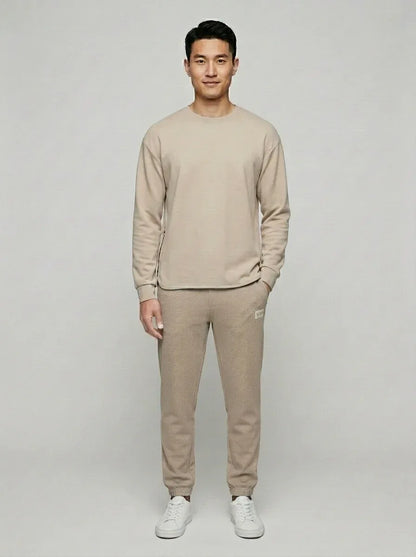 Autumn Luxe Trousers Set — On Model - Neutral | Generated by Modelize